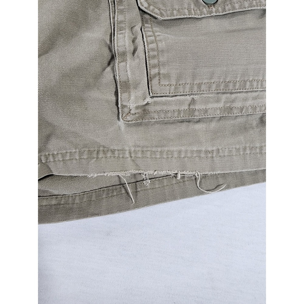 Cabelas Cargo Shorts Women 12 Khaki Tan Cotton High Rise Safari Gorpcore Utility - Picture 7 of 10